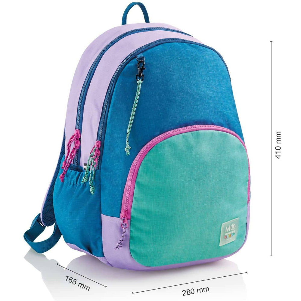 Tříkomorový školní batoh – Berlin Rider Purple (27L, A4)