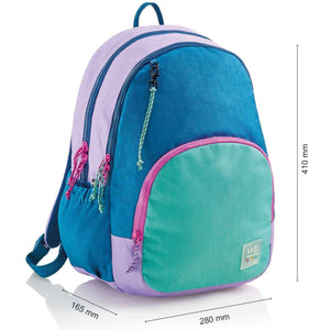 Tříkomorový školní batoh – Berlin Rider Purple (27L, A4)