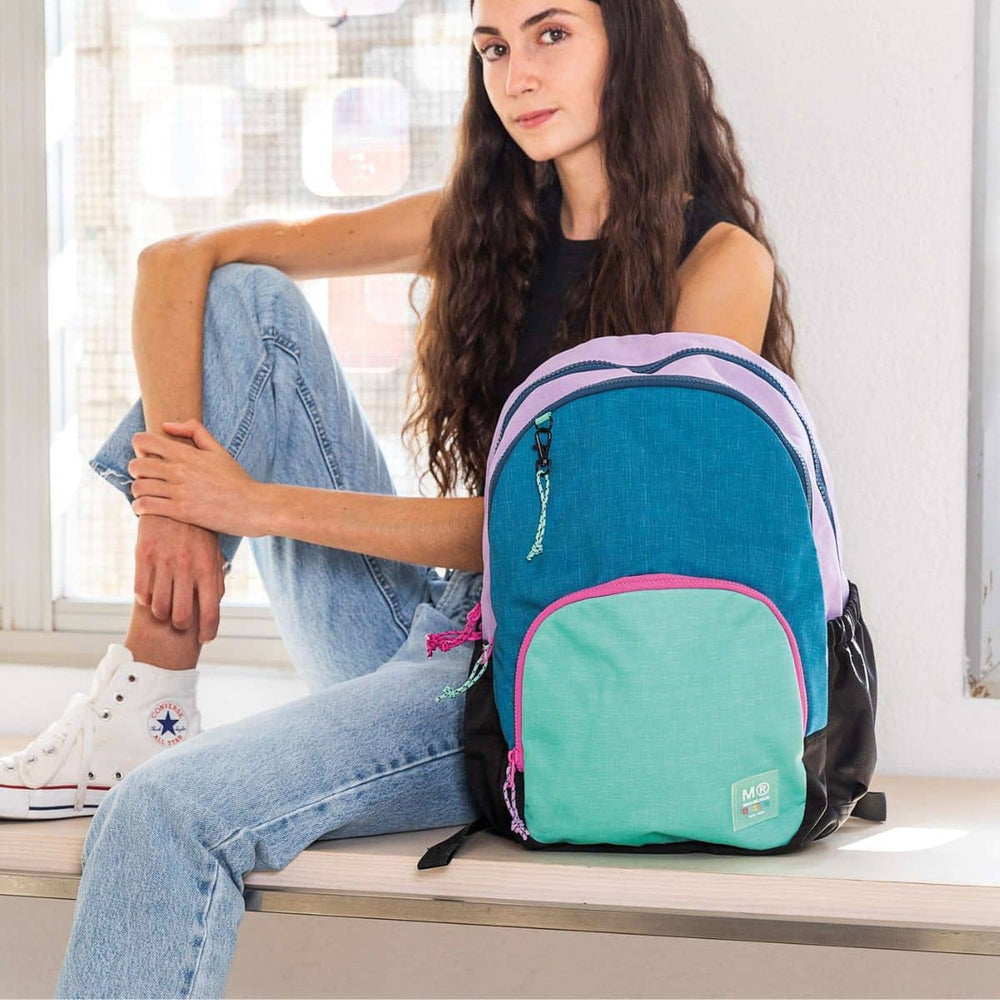 Tříkomorový školní batoh – Berlin Rider Purple (27L, A4)