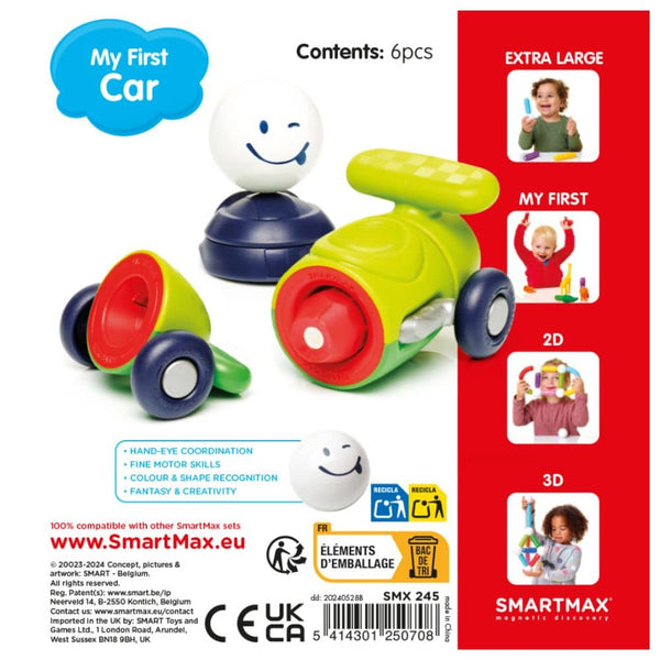 Magnetická stavebnice Smart Max – My First Car, 6 dílků