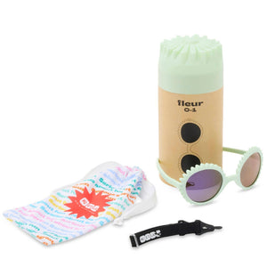 Flexibilní dětské sluneční brýle Fleur 2–4 roky – Tea