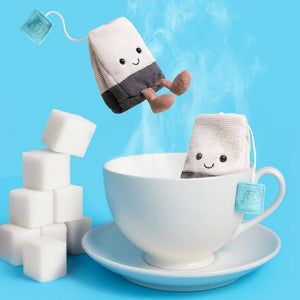 Sada: Amuseable Tea Time Duo – plyšový sáček na čaj a hrnek Rosie Lea