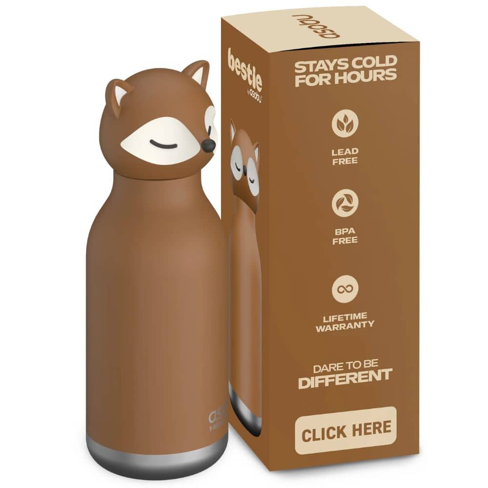Termoska s brčkem Bestie – Liška (460 ml)
