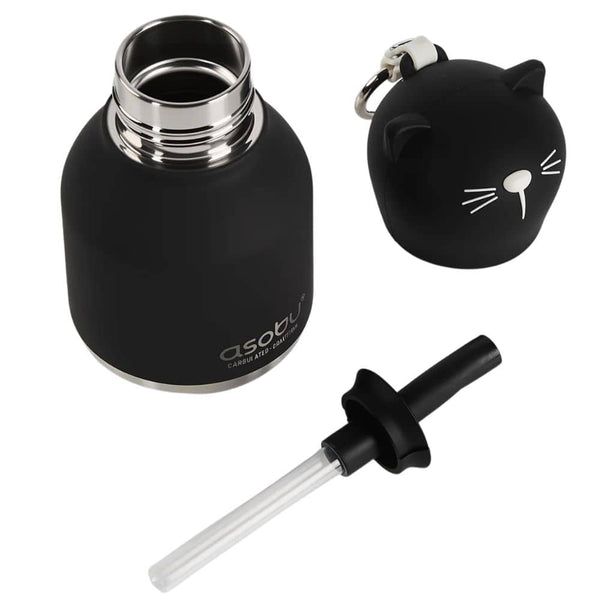 Termoska s brčkem Mini Bestie – Černá kočka (200 ml)