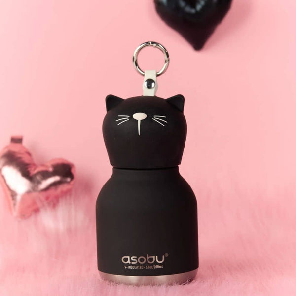 Termoska s brčkem Mini Bestie – Černá kočka (200 ml)