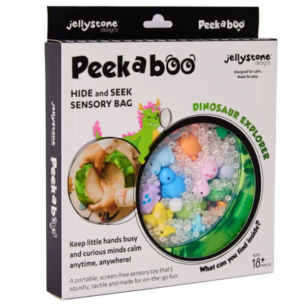 Senzorická disketa Peekaboo s figurkami - Dinosauři
