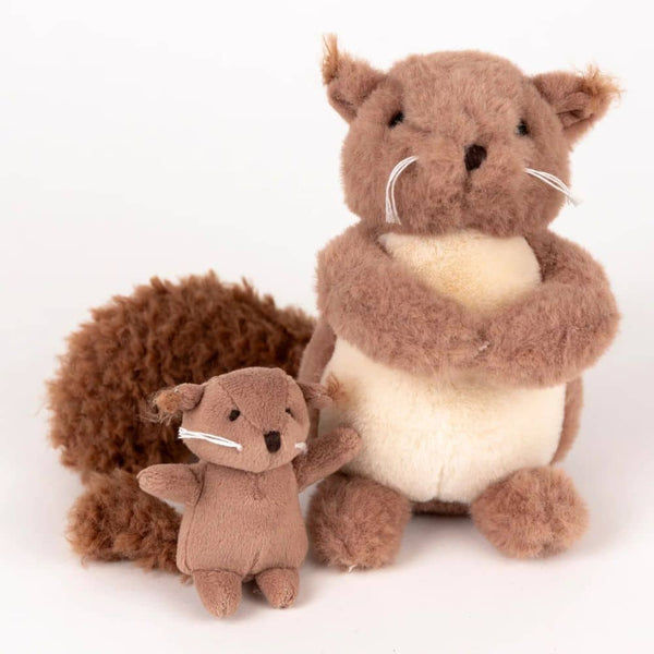 Plyšové veverky s mládětem (15 cm)