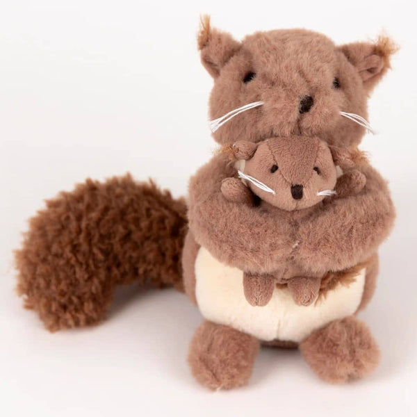 Plyšové veverky s mládětem (15 cm)