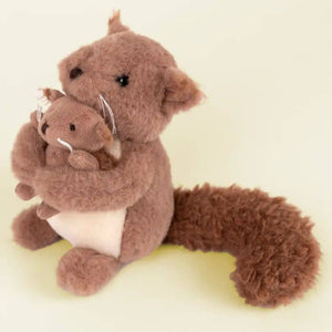 Plyšové veverky s mládětem (15 cm)