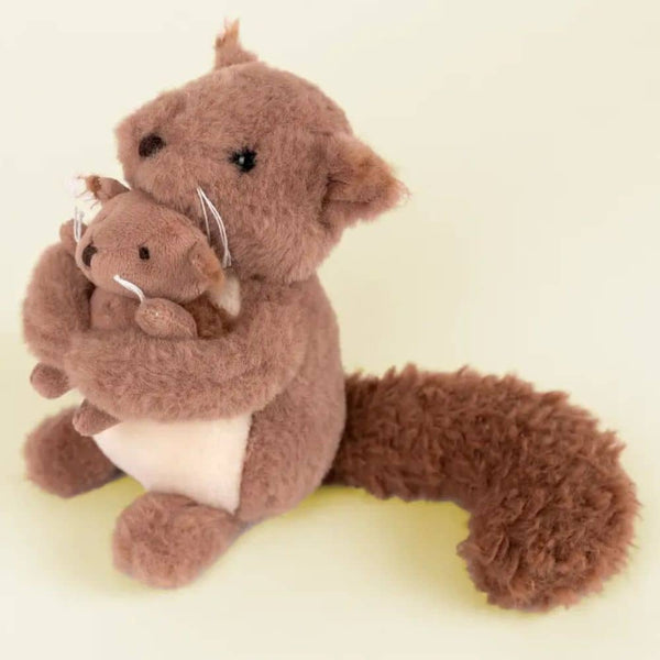 Plyšové veverky s mládětem (15 cm)