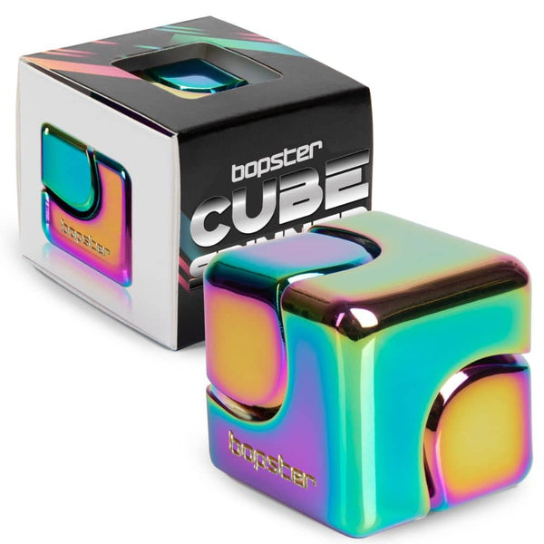 Hračka na procvičení obratnosti – Fidget Cube Spinner – vícebarevná/metalická
