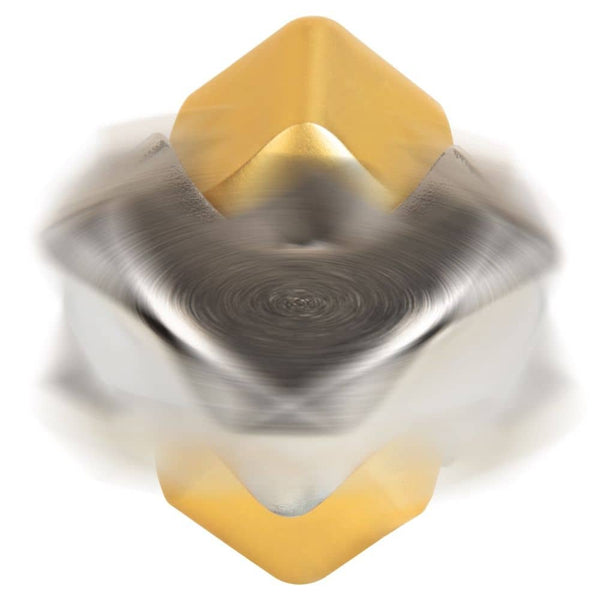 Hračka na procvičení jemné motoriky – Fidget Cube Spinner – stříbrná/zlatá
