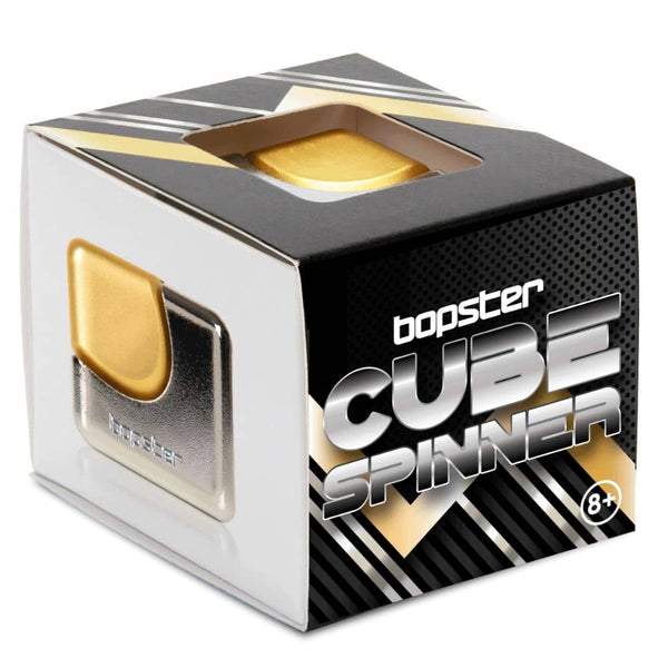 Hračka na procvičení jemné motoriky – Fidget Cube Spinner – stříbrná/zlatá