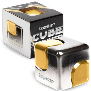 Hračka na procvičení jemné motoriky – Fidget Cube Spinner – stříbrná/zlatá