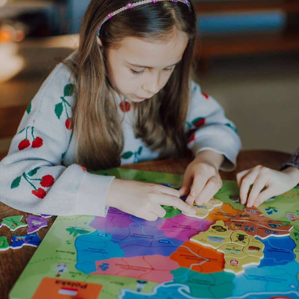 Magnetické puzzle Janod – Mapa Polska, 69 dílků