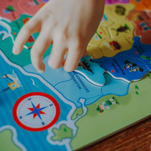 Magnetické puzzle Janod – Mapa Polska, 69 dílků