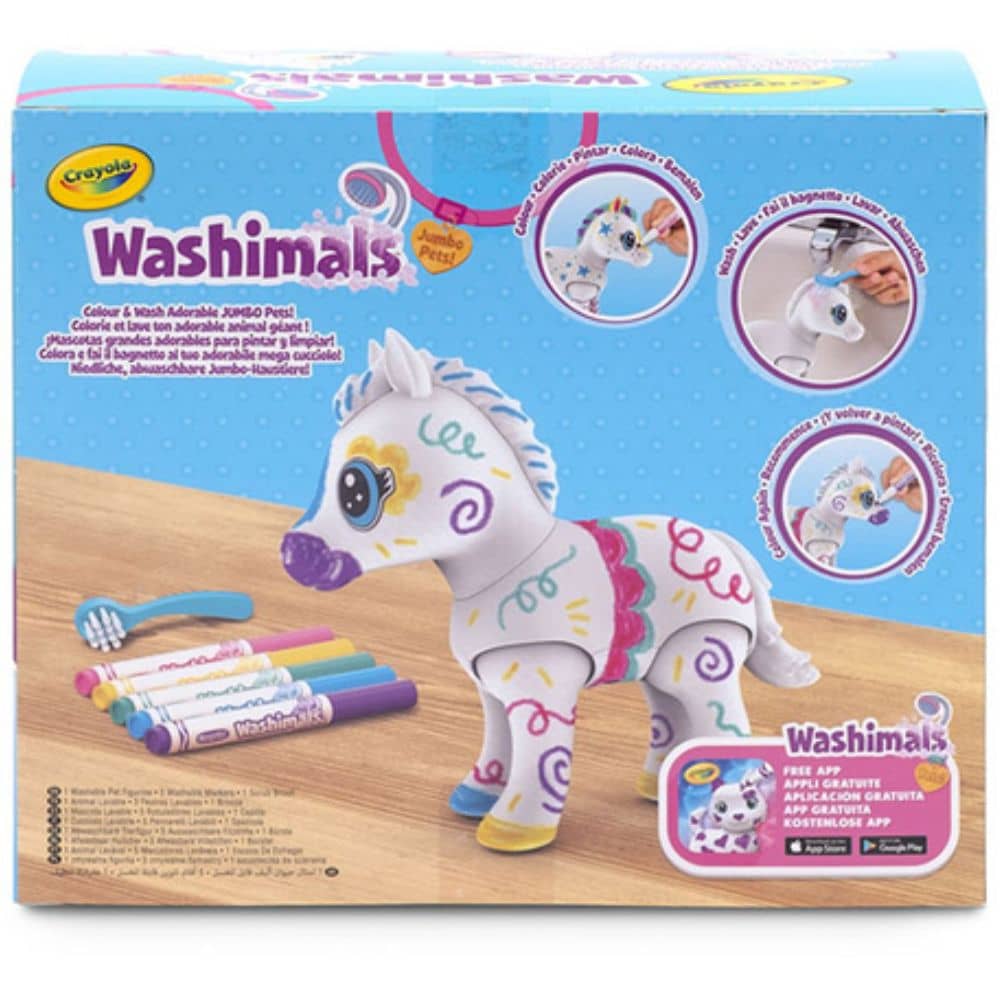 Velké figurky k malování a mytí – Washimals Jumbo, poník Elvis
