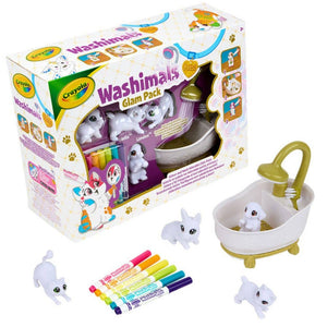 Sada figurek k malování a mytí – Washimals, Glam kočky (4 figurky)