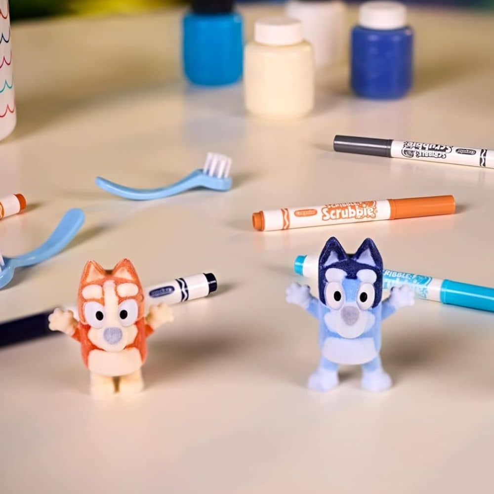 Sada figurek k malování a mytí – Washimals, Bluey (4 figurky)