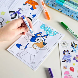 Sada omalovánek s fixami a samolepkami – Bluey (47 dílů)