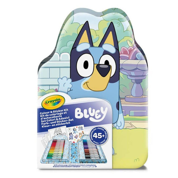Sada omalovánek s fixami a samolepkami – Bluey (47 dílů)