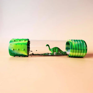 DIY Senzorická láhev - Dinosaurus s figurkou a třpytkami