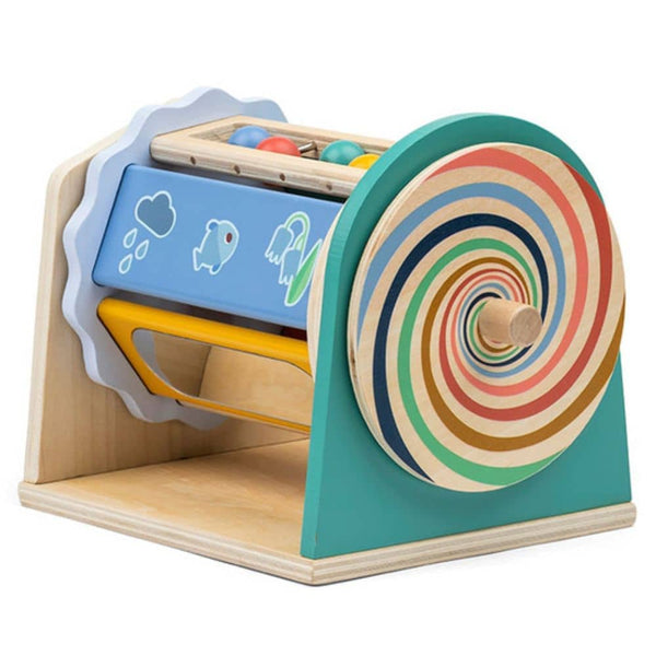 Multifunkční hračka: otočný spinner se zrcátkem – Turnicolor 9m+