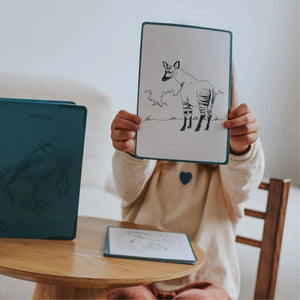 Svítící tablet na kreslení tužkou - 30 šablon - zvířata