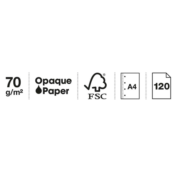 Spirálový blok, A4, jednotlivé listy – Kouzelný jednorožec, 120 stran