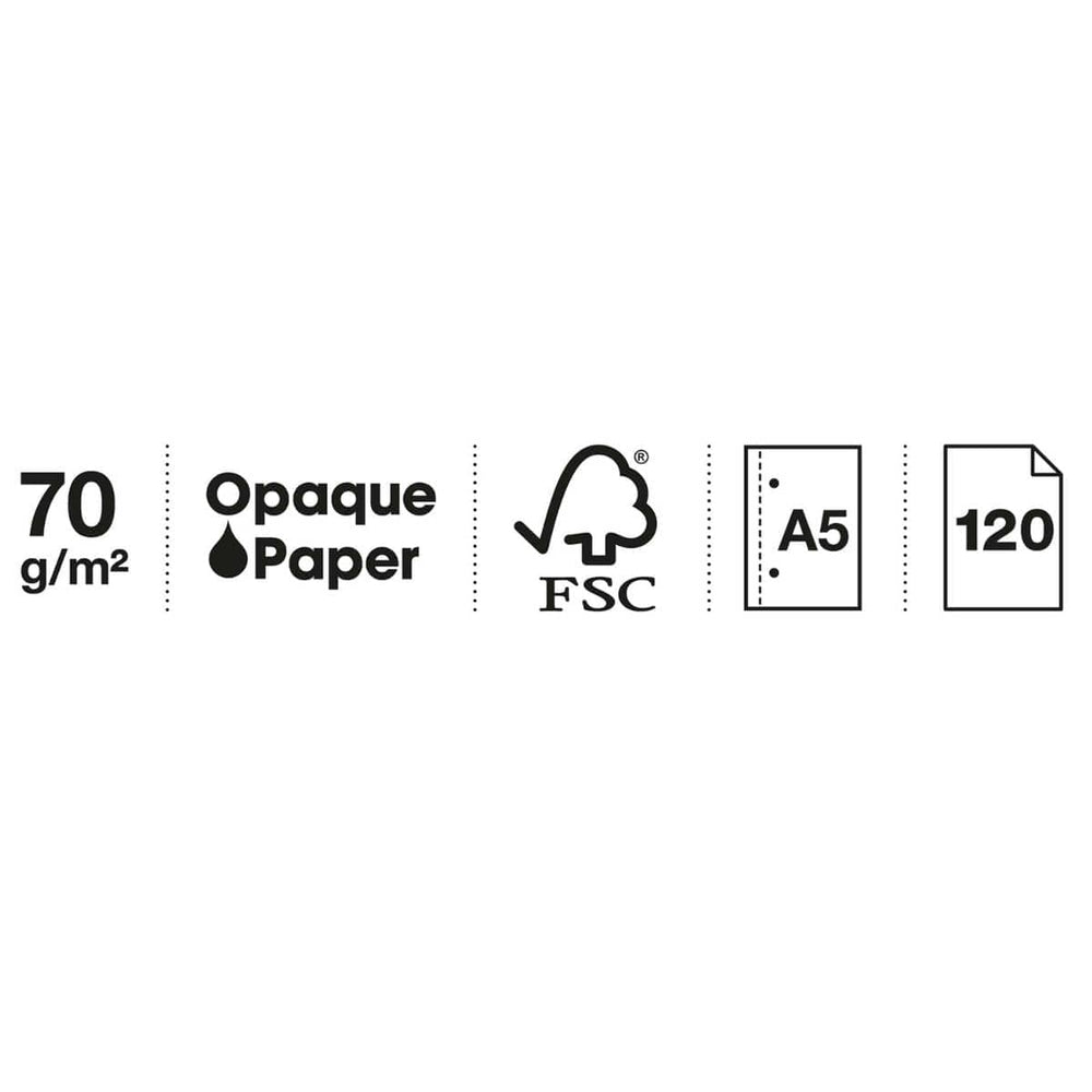 Zápisník, čtverečkovaný sešit, kroužková vazba, A5 – Square It, 120 stran