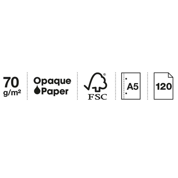 Zápisník, čtverečkovaný sešit, kroužková vazba, A5 – Square It, 120 stran