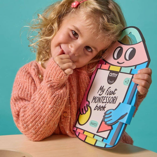 Montessori omalovánka s nálepkami – postavičky a tvary