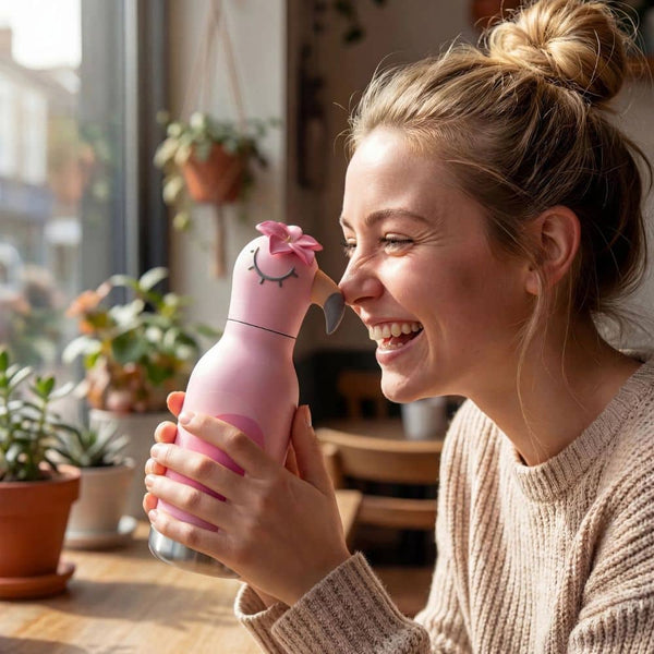 Termoska s brčkem Bestie – Flamingo (460 ml)