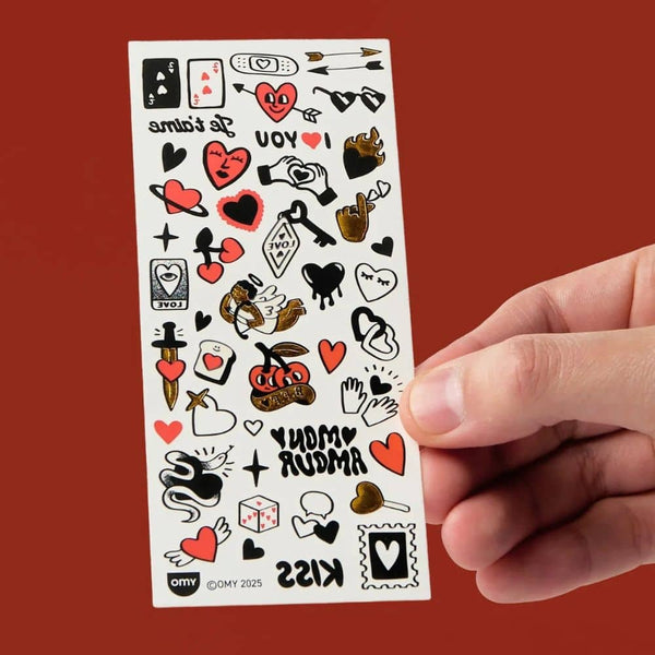 Smyvatelné tetování – Láska, 46 kusů