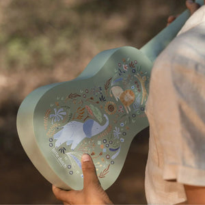 Dřevěná kytara – Safari Friends, zelená