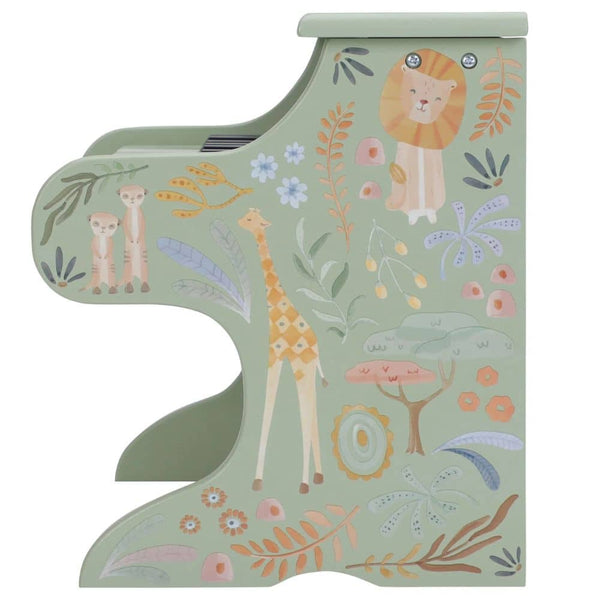 Dřevěné piano - Safari Friends (Zelená)