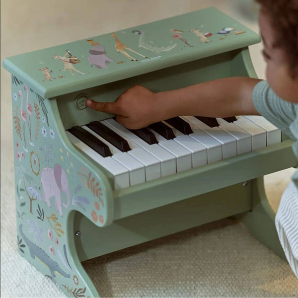 Dřevěné piano - Safari Friends (Zelená)