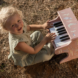 Dřevěné piano – Safari Friends, růžové