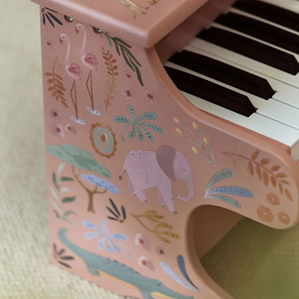 Dřevěné piano – Safari Friends, růžové