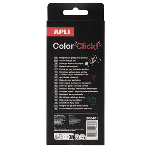 Barevné gelové tužky Color Click s akrylovým inkoustem – 4 základní barvy