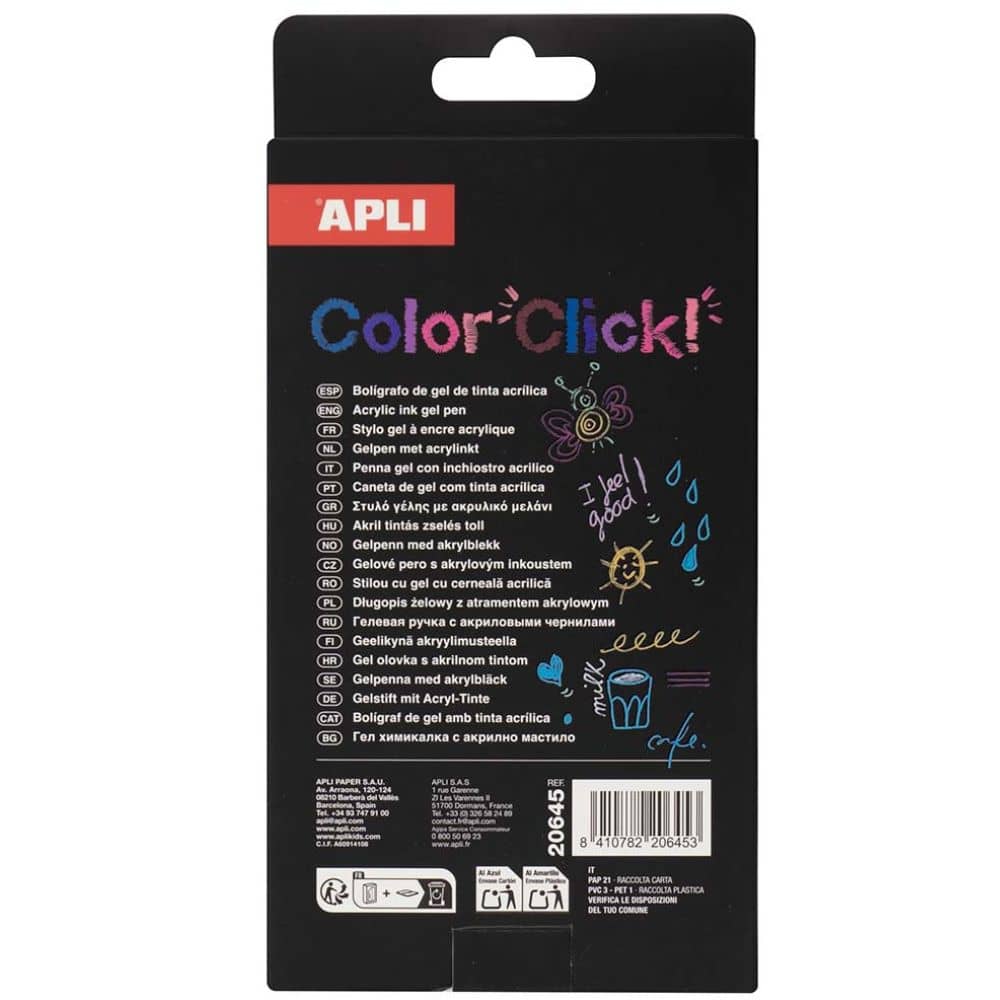 Color Click gelová pera s akrylovým inkoustem – Předjaří, 6 barev