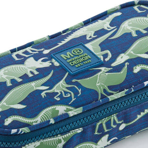 Oválné pouzdro na tužky se svítícími dinosaury ve tmě