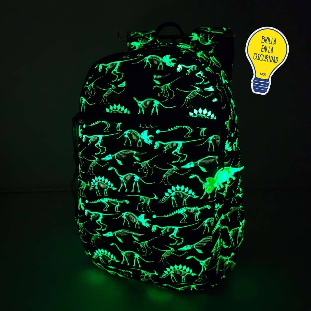Trojkomorový batoh Lizbona - Dinosauři, 15 l