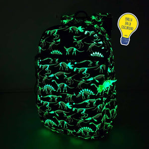 Trojkomorový batoh Lizbona - Dinosauři, 15 l