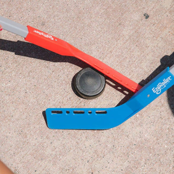 Outdoorový hokejový set pro 4 osoby - hokejová sada (vč. 2 branek, 4 hokejek, 2 puků)