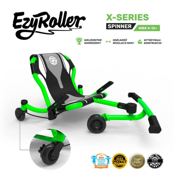 360° Action motokára a dětské vozítko - Spinner X Green (4-12 let)