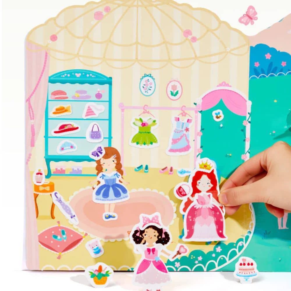 Opakovaně použitelné gelové nálepky - Princess Dress-Up (61 nálepek)