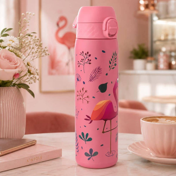 Dětská láhev na pití 500 ml ION8 - Plameňák