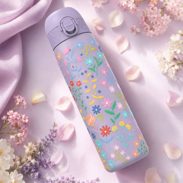 Ocelová láhev 600 ml ION8 - Delicate Floral