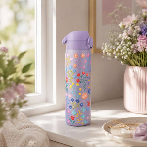 Ocelová láhev 600 ml ION8 - Delicate Floral
